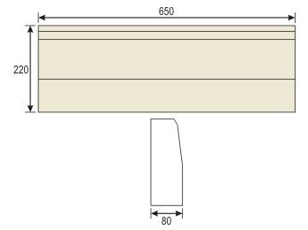 Поребрик  220х650х80